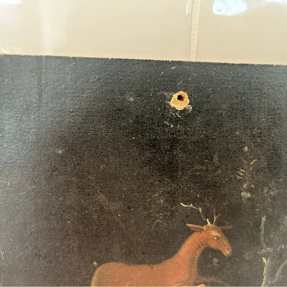 Vintage Cherub and Animal Art Panel - Picture 5 of 6